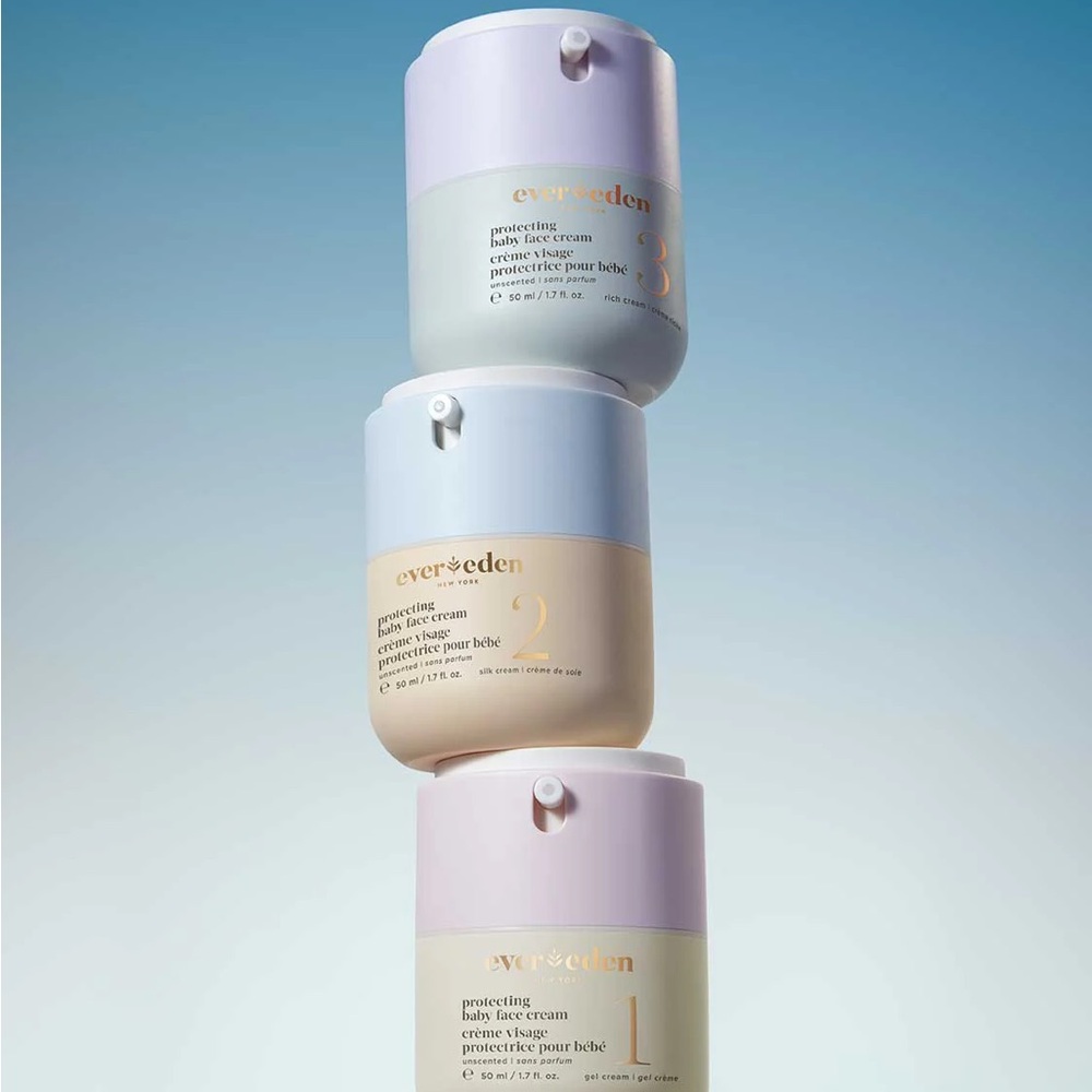 Evereden Protecting Baby Face Cream SET of 3! Gel, Silk & Rich